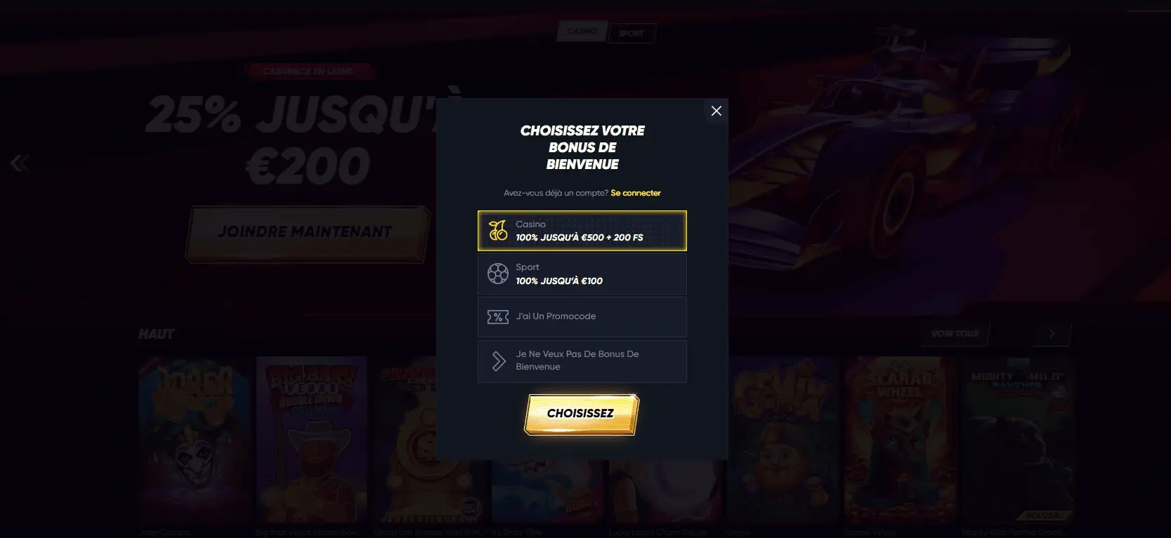 Inscription facile sur QuickWin Casino Inscription sur QuickWin Casino