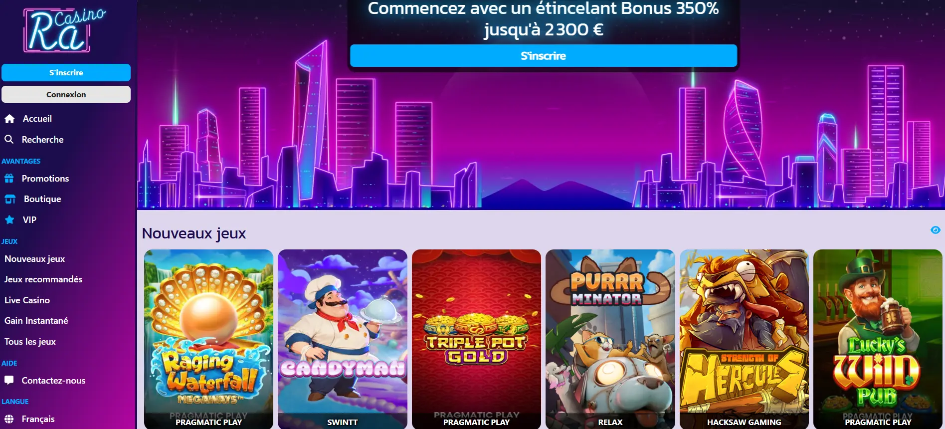 Accès mobile à Ra casino en ligne Accès mobile à Ra casino