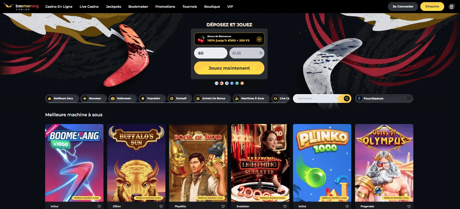 Boomerang casino en ligne Boomerang casino